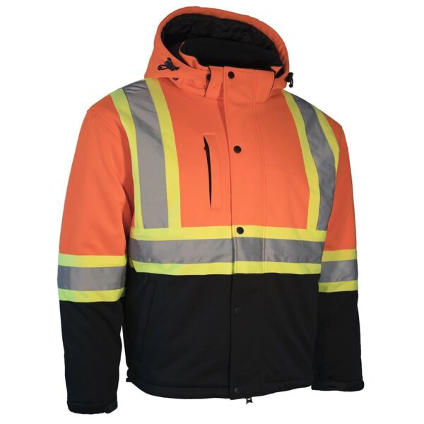Woolwich - Hi Vis Softshell Winter Safety Jacket Orange Thumbnail