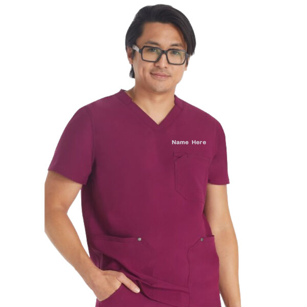 Men's 3 Pocket V-Neck Scrub Top Thumbnail