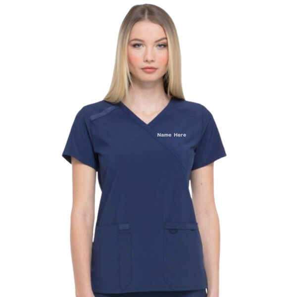 Ladies Mock Wrap Scrub Top Thumbnail